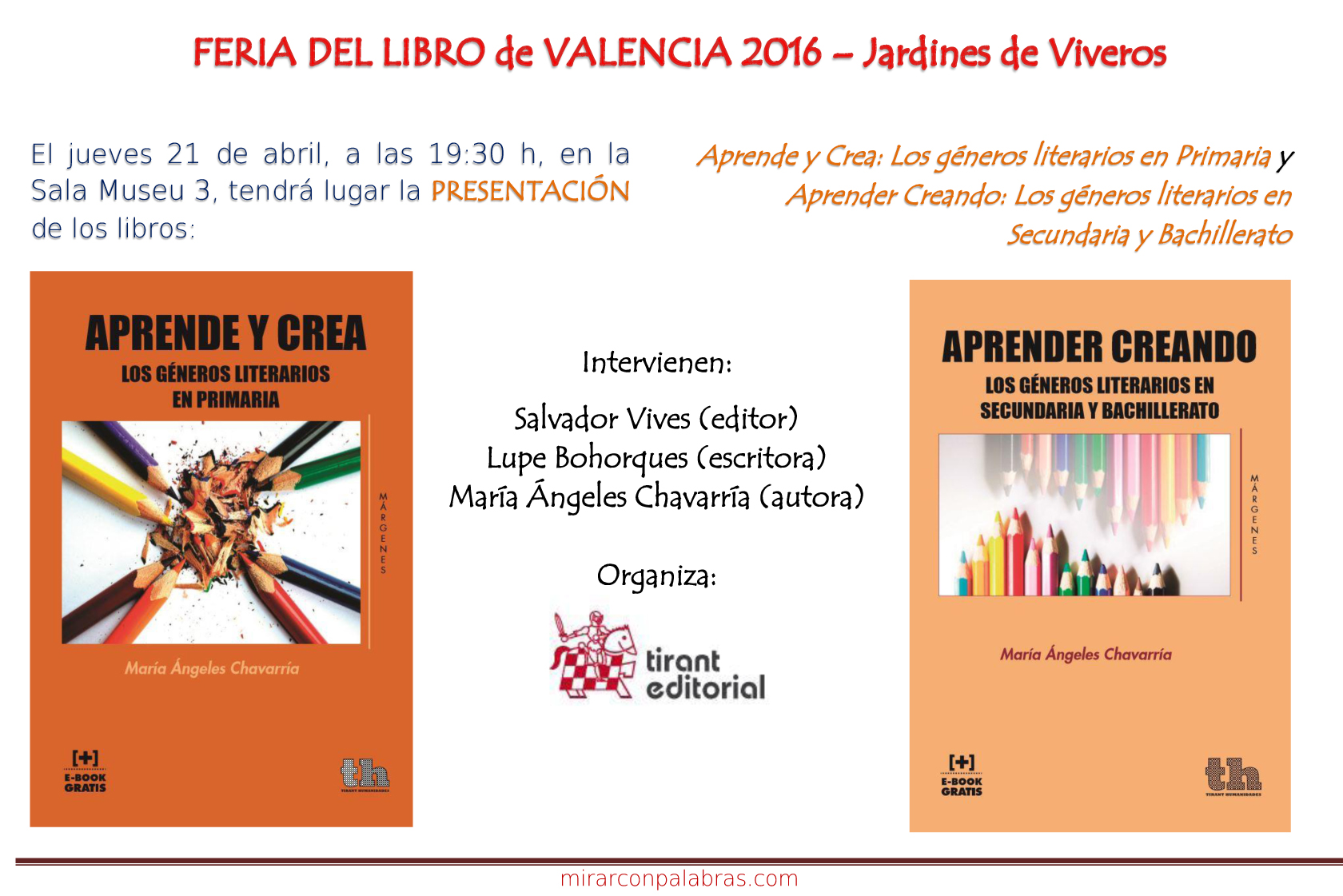 Actividades Feria libro Valencia