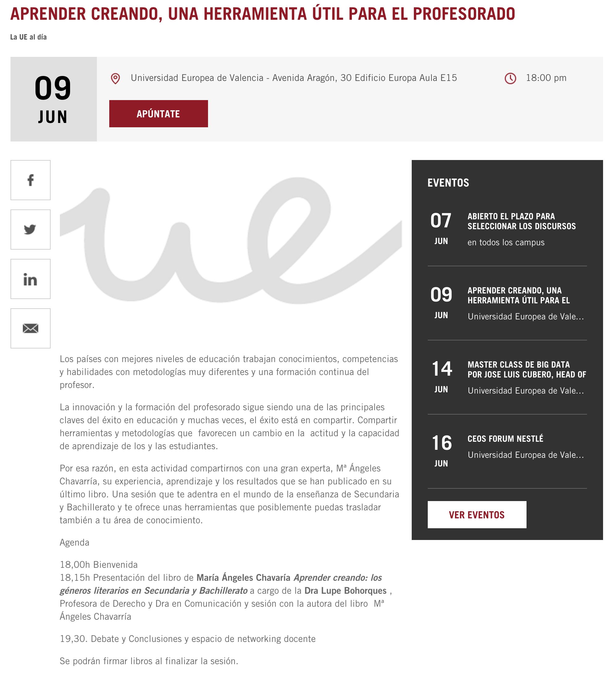 Aprender creando en UE