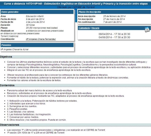 Curso a distancia CEFIRE