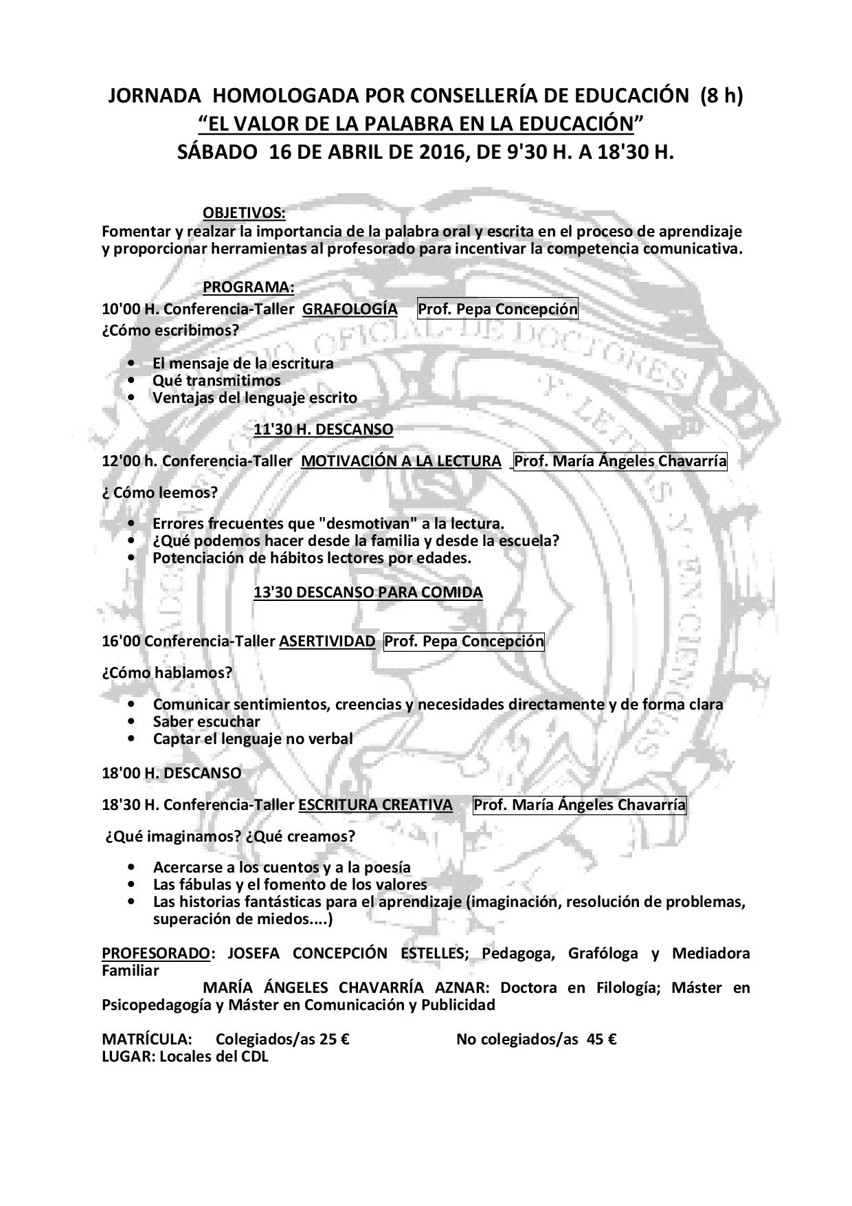 SÁBADO  16 DE ABRIL DE 2016