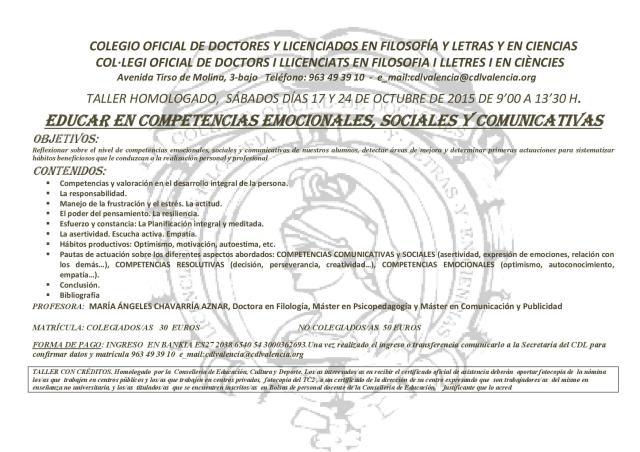 Taller M.A. Chavarría Educar en Competencias