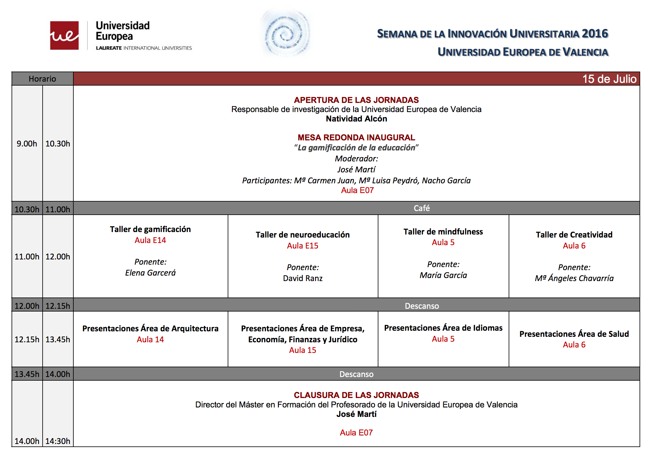 0 Jornada Innovación Universitaria UE