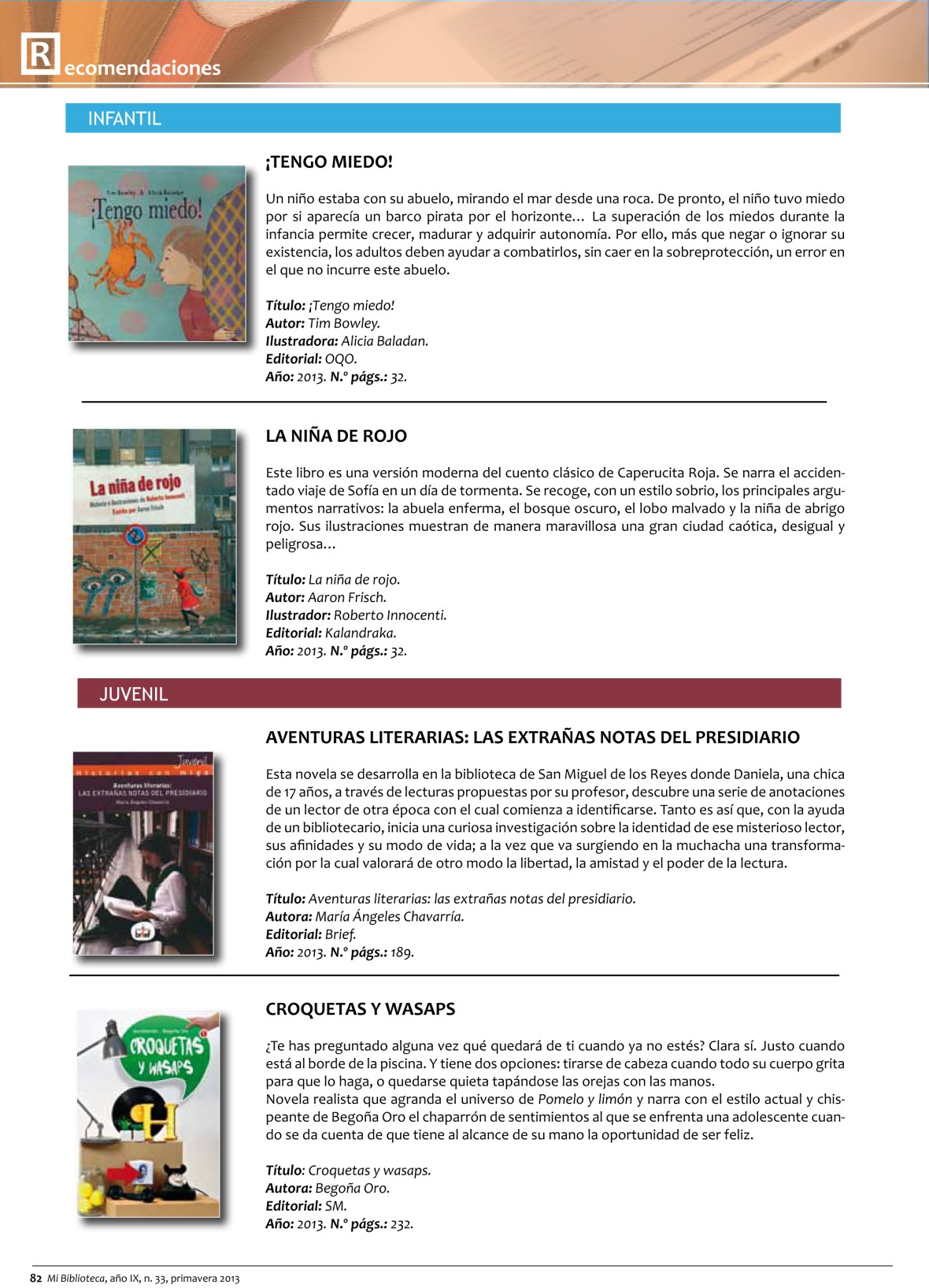 Recomendación Aventuras literarias (MiBiblioteca)