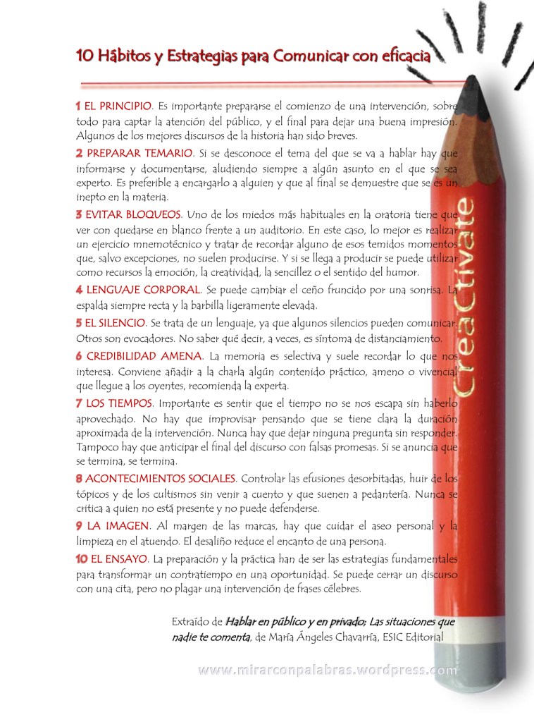 Sugerencias para Hablar en público