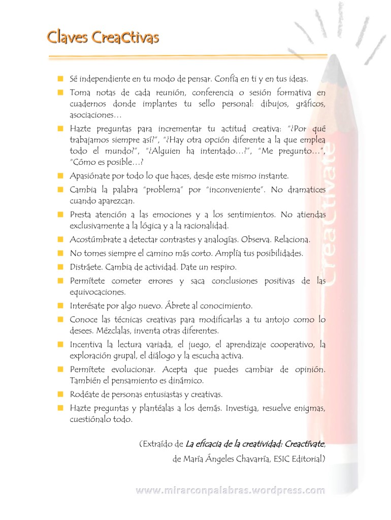 María Ángeles Chavarría Claves Creactivas