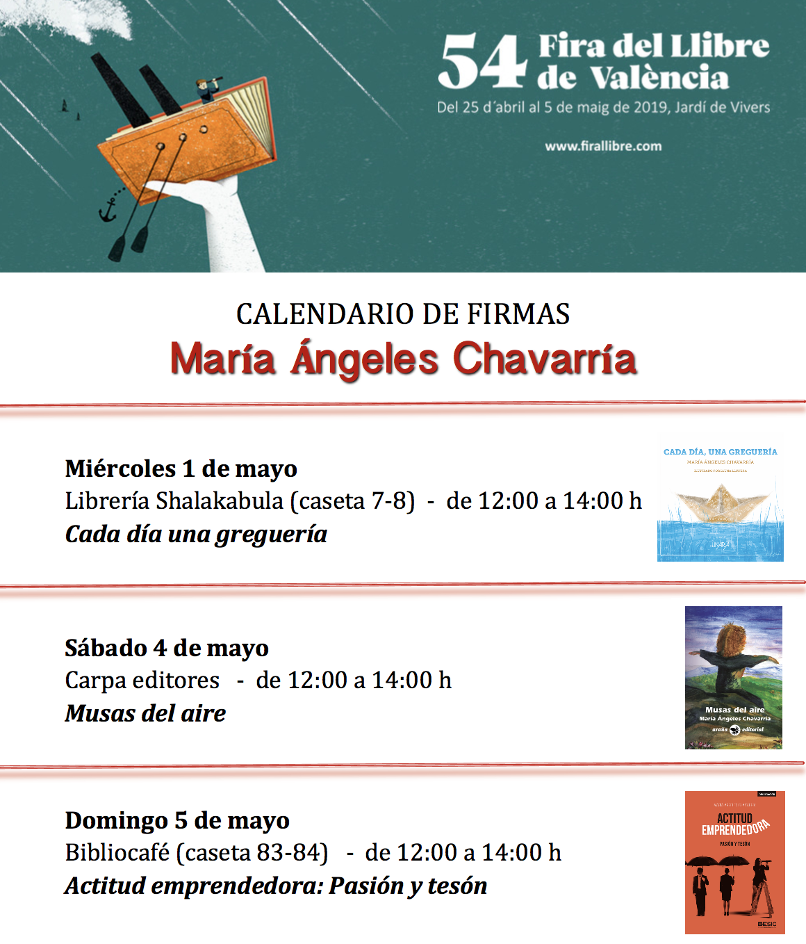 Firmas M.A. Chavarría Feria Libro 2019