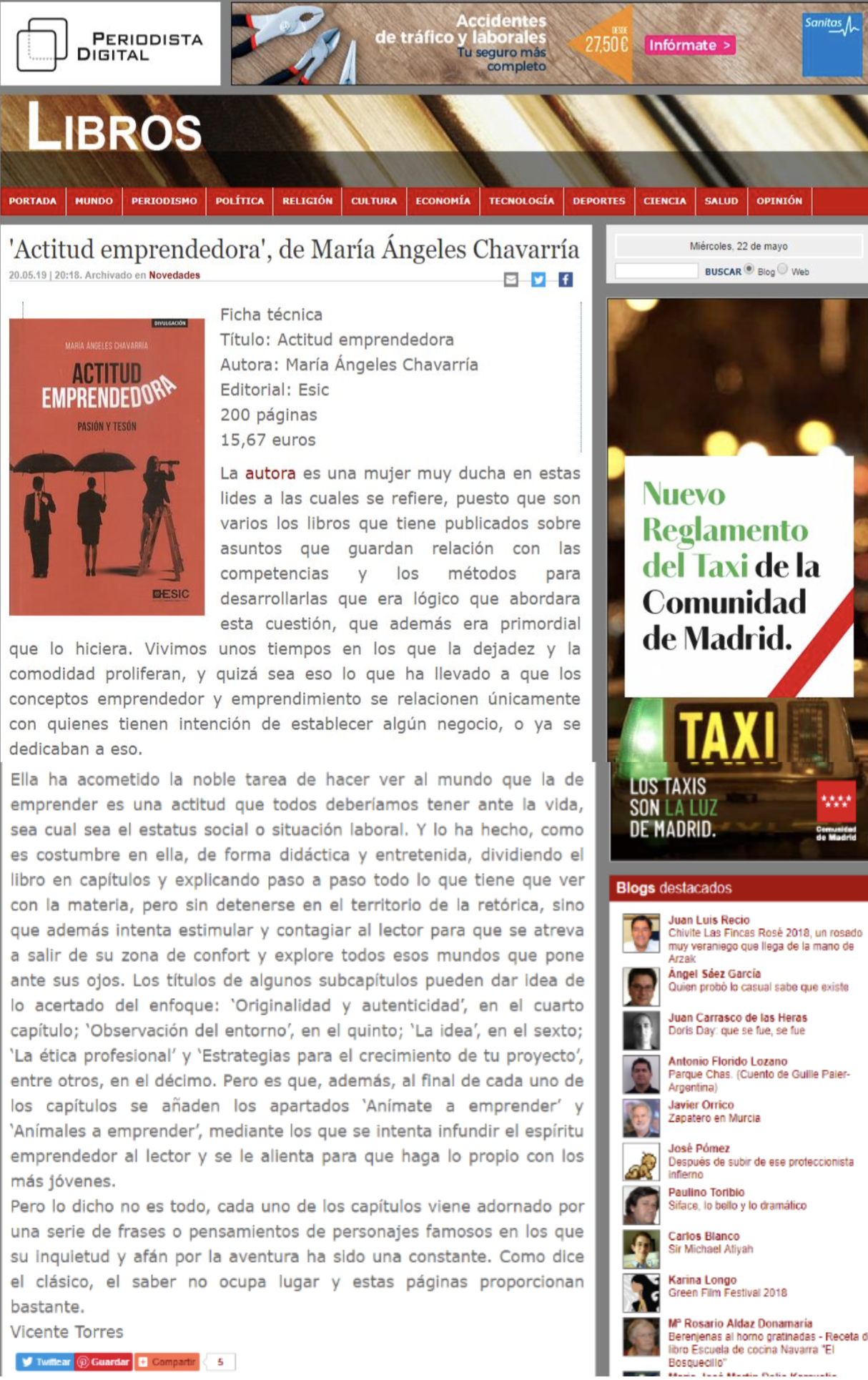 Actitud Emprendedora Periodista Digital