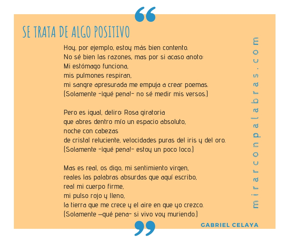 SE TRATA DE ALGO POSITIVO (Gabriel Celaya)