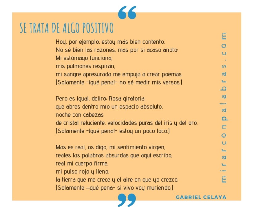 SE TRATA DE ALGO POSITIVO (Gabriel Celaya)